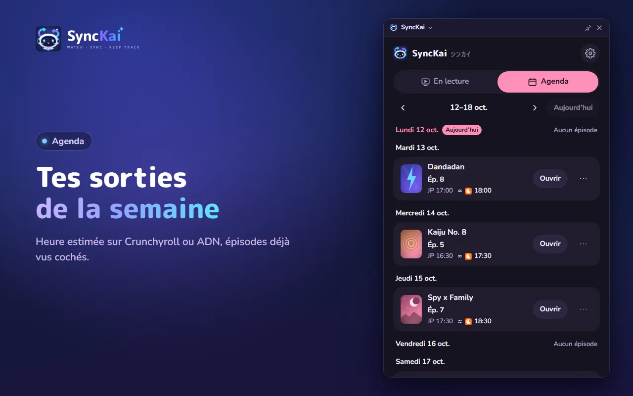 Les sorties de la semaine